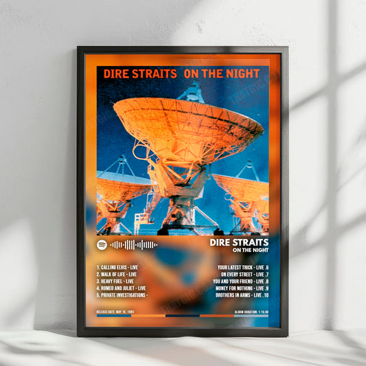Dire Straits "On The Night" Album Cover Poster - with Complete Tracklist