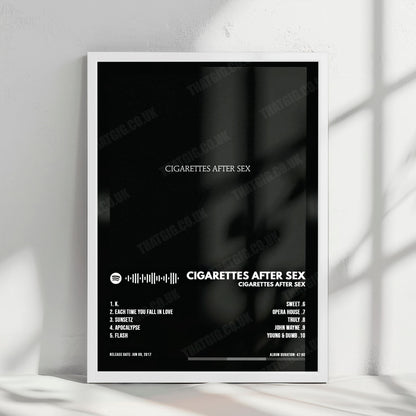 Cigarettes After Sex "Cigarettes After Sex" Album Cover Poster - with Complete Tracklist