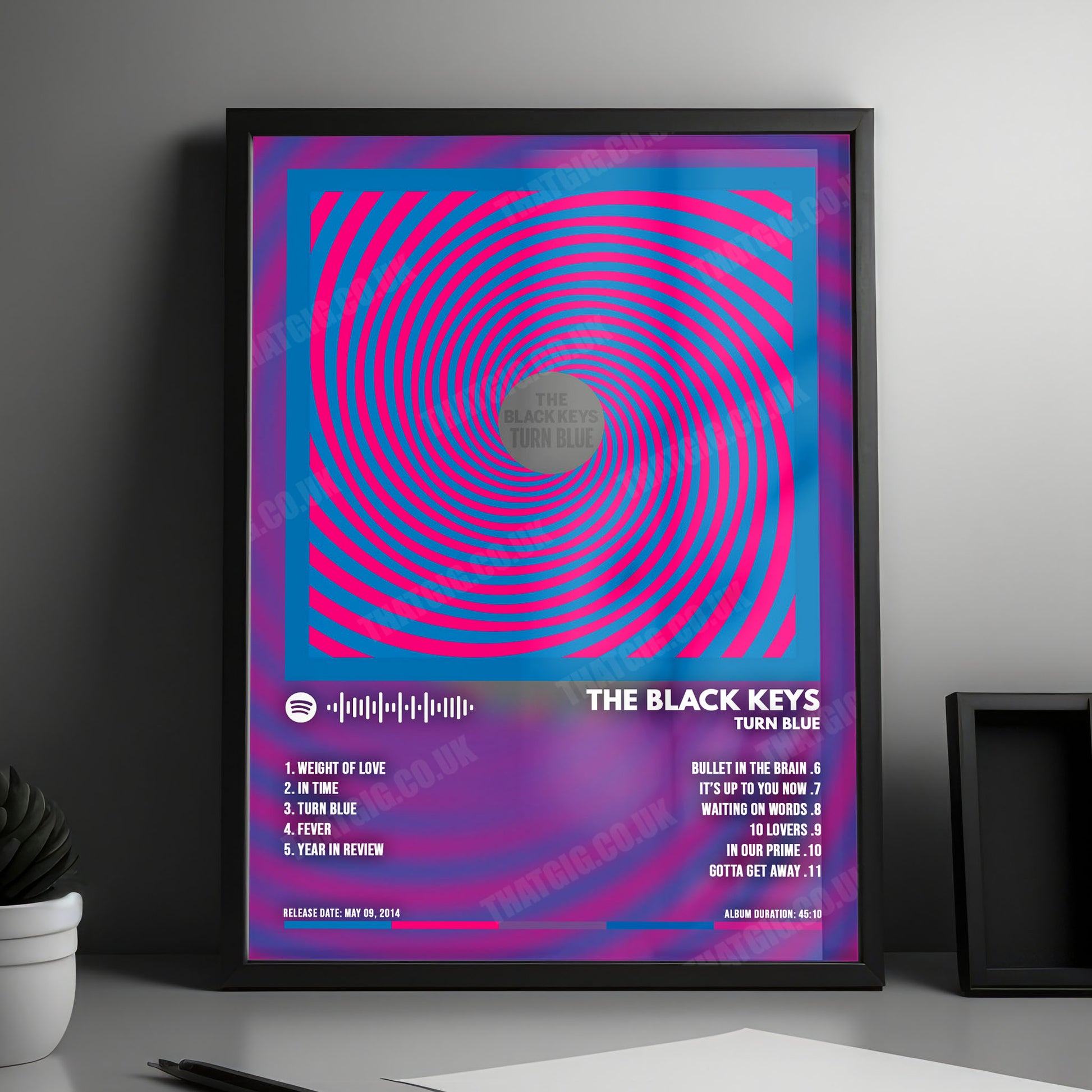 The Black Keys "Turn Blue" Album Cover Poster - with Complete Tracklist