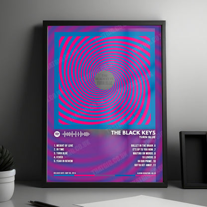 The Black Keys "Turn Blue" Album Cover Poster - with Complete Tracklist