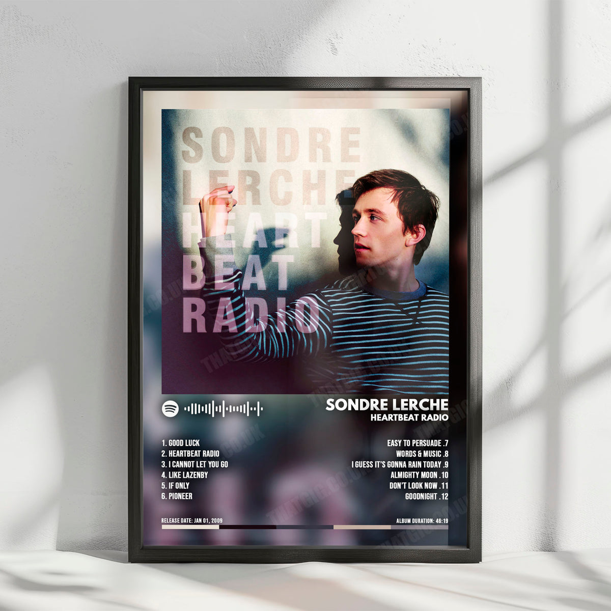 Sondre Lerche "Heartbeat Radio" Album Cover Poster - with Complete Tracklist
