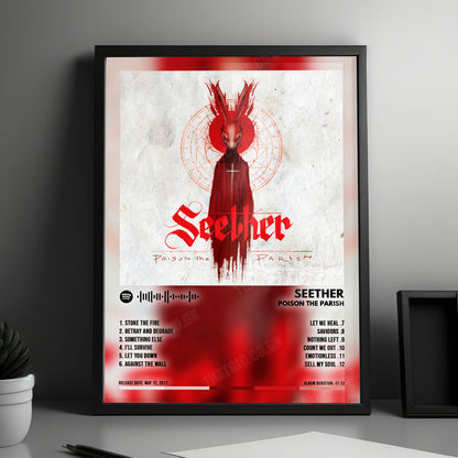 Seether "Poison The Parish" Album Cover Poster - with Complete Tracklist