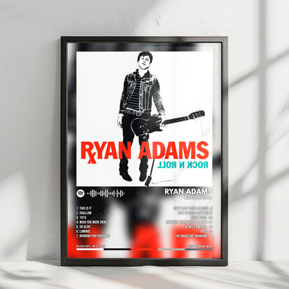Ryan Adams "Rock N Roll" Album Cover Poster - with Complete Tracklist