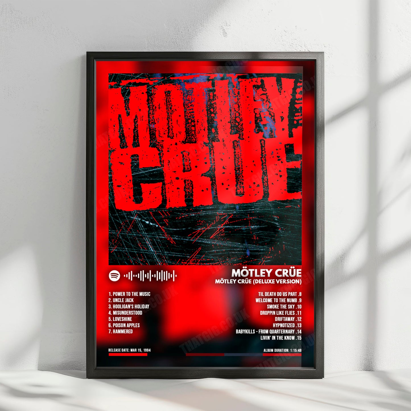 Mötley Crüe "Mötley Crüe (Deluxe Version)" Album Cover Poster - with Complete Tracklist
