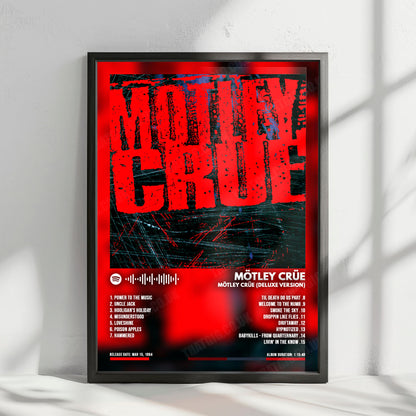 Mötley Crüe "Mötley Crüe (Deluxe Version)" Album Cover Poster - with Complete Tracklist