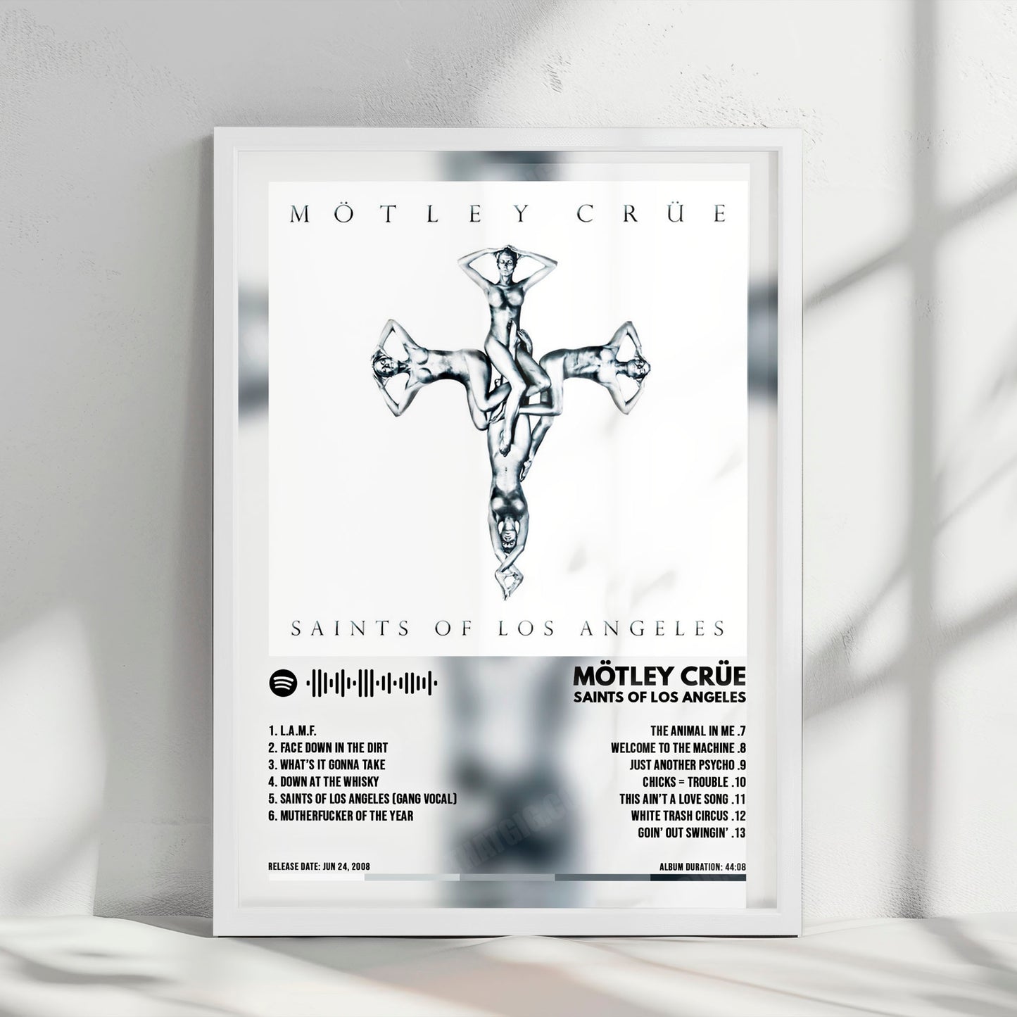 Mötley Crüe "Saints Of Los Angeles" Album Cover Poster - with Complete Tracklist