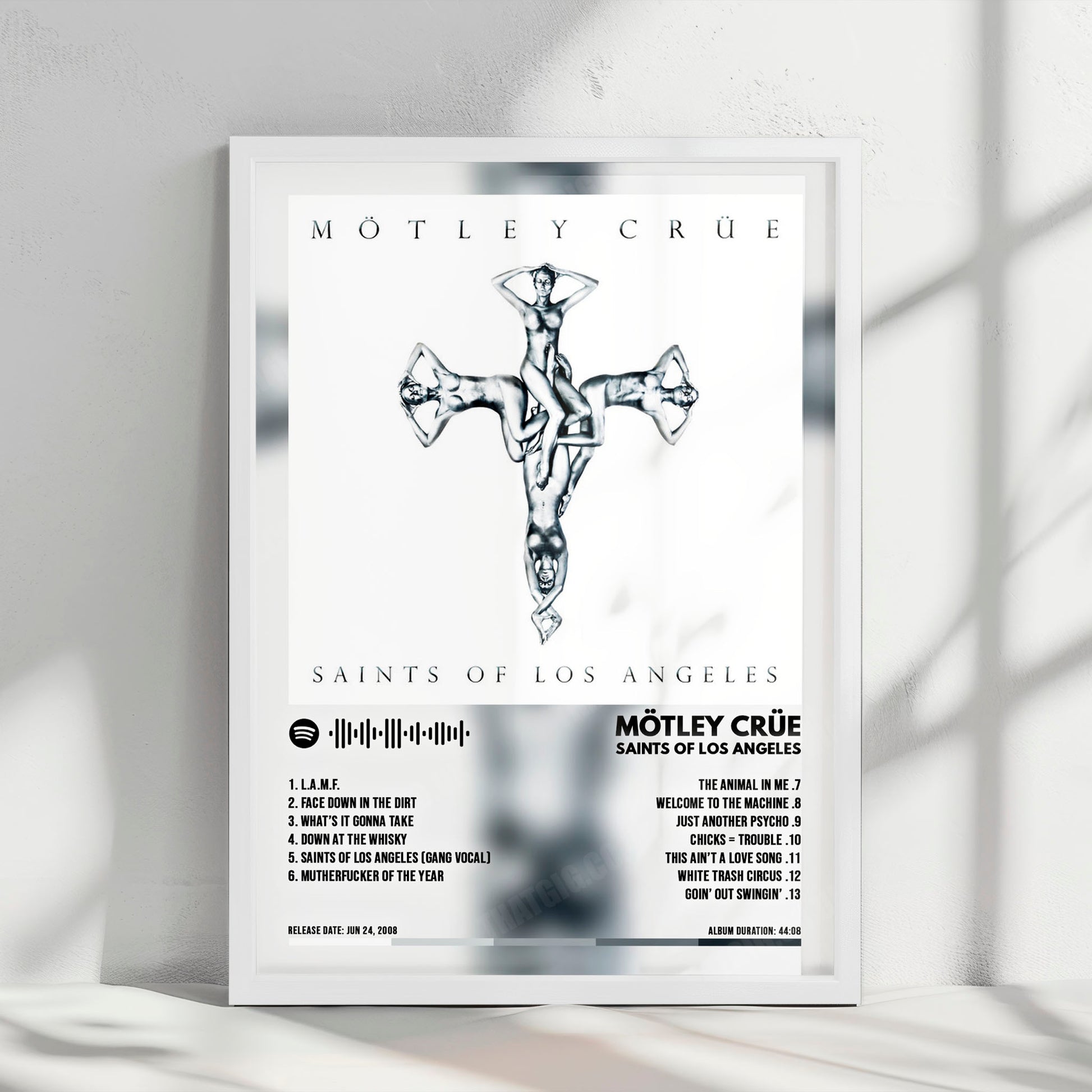 Mötley Crüe "Saints Of Los Angeles" Album Cover Poster - with Complete Tracklist