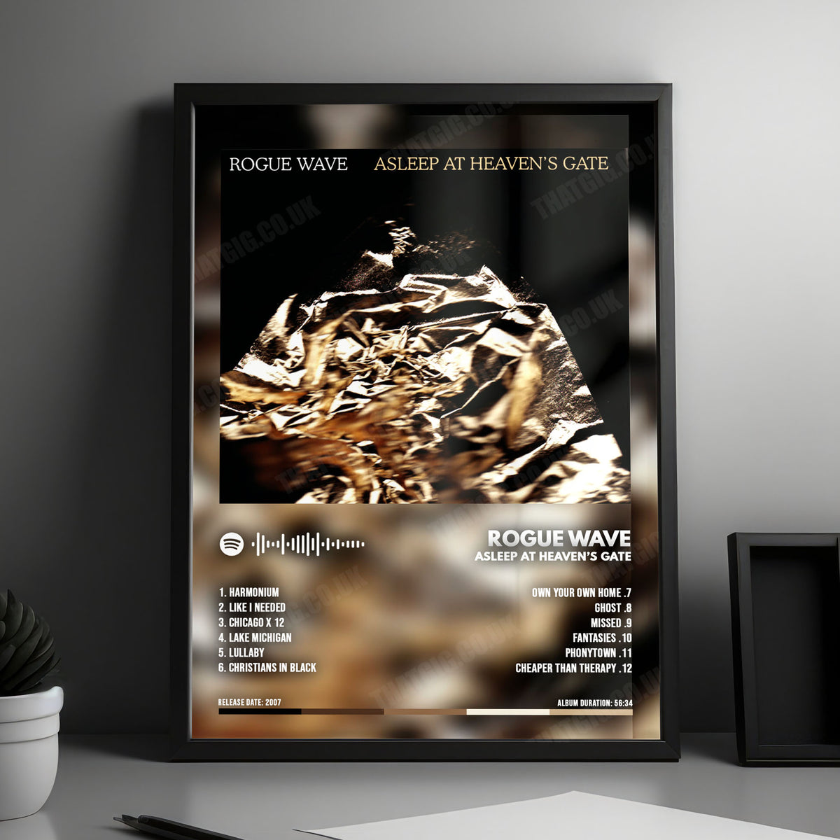 Rogue Wave "Asleep At Heaven's Gate" Album Cover Poster - with Complete Tracklist