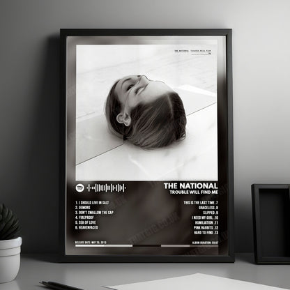 The National "Trouble Will Find Me" Album Cover Poster - with Complete Tracklist