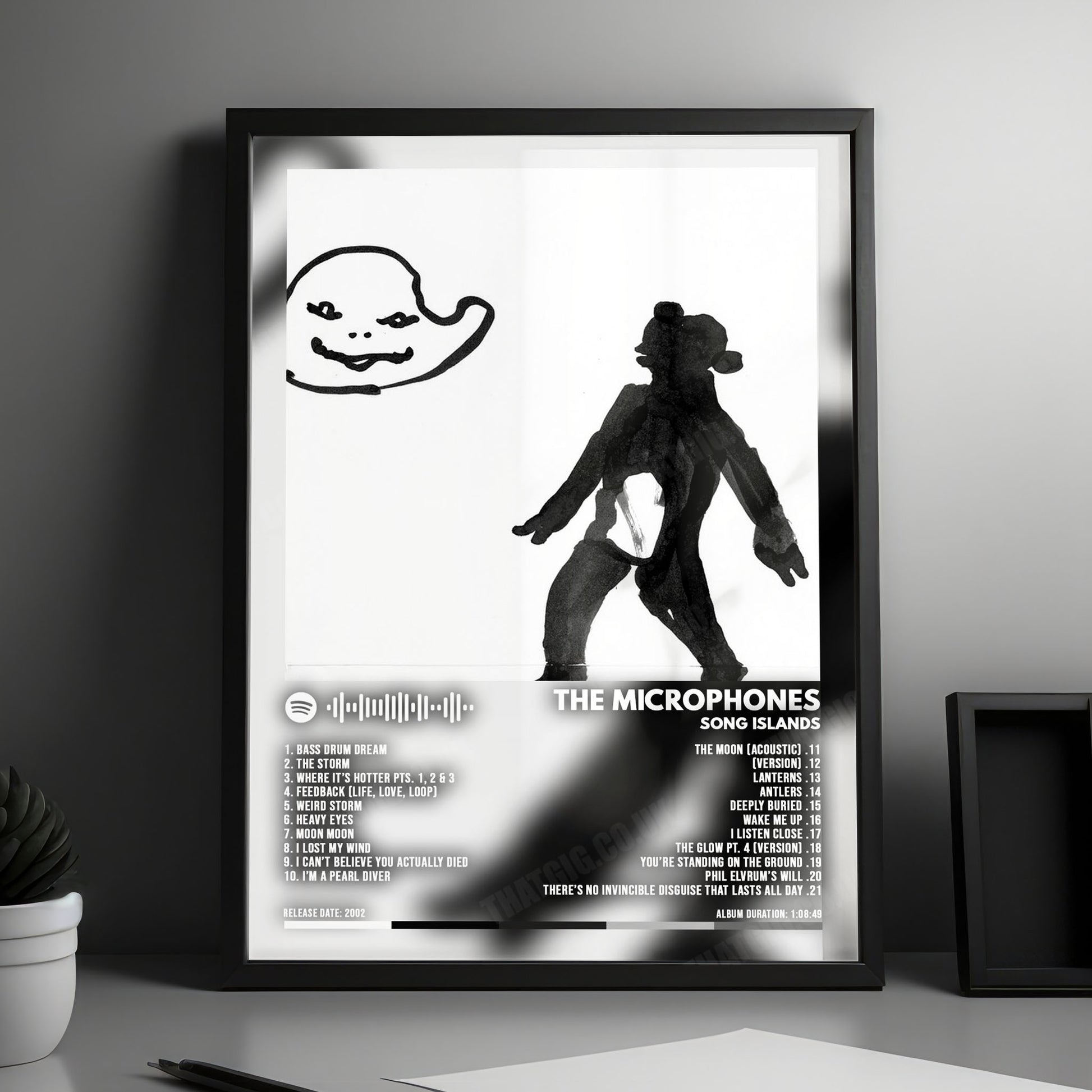 The Microphones "Song Islands" Album Cover Poster - with Complete Tracklist