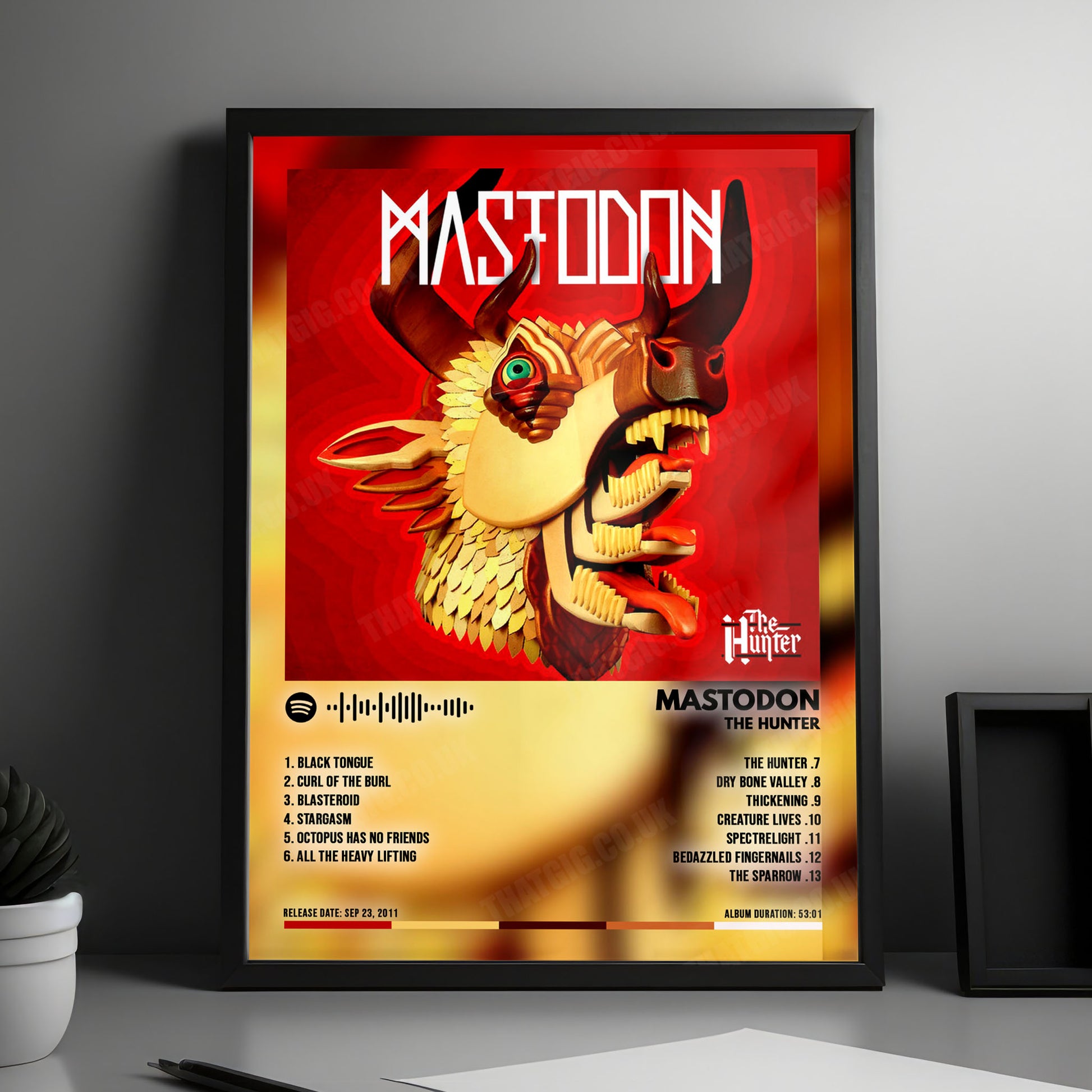 Mastodon "The Hunter" Album Cover Poster - with Complete Tracklist
