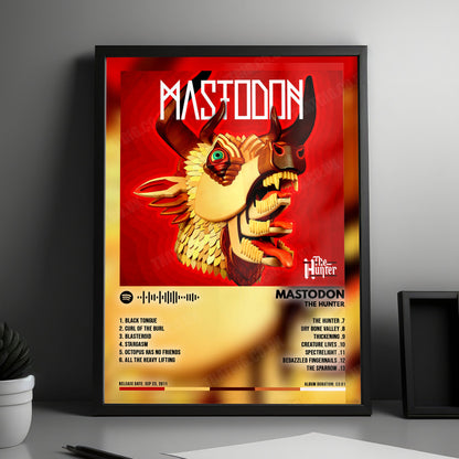 Mastodon "The Hunter" Album Cover Poster - with Complete Tracklist