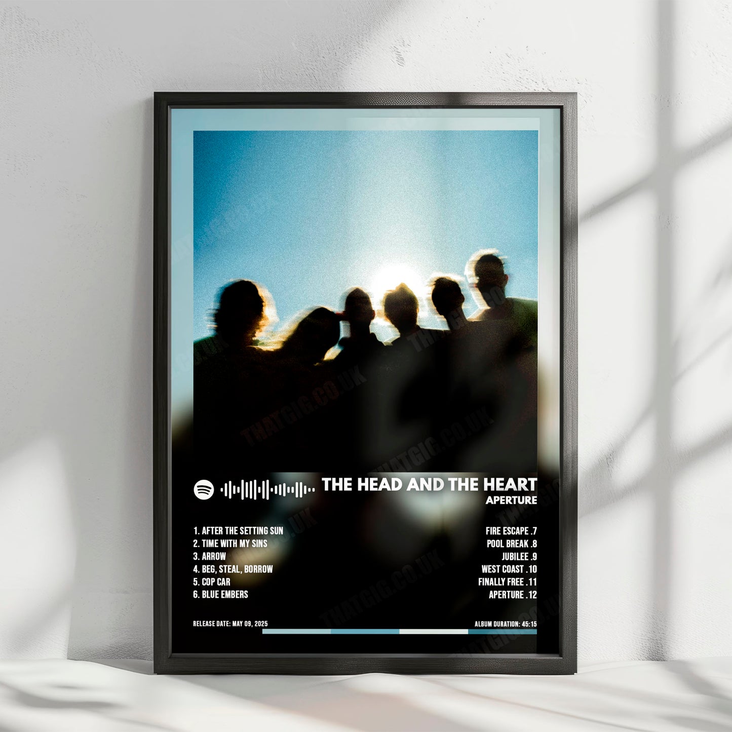 The Head and the Heart "Aperture" Album Cover Poster - with Complete Tracklist