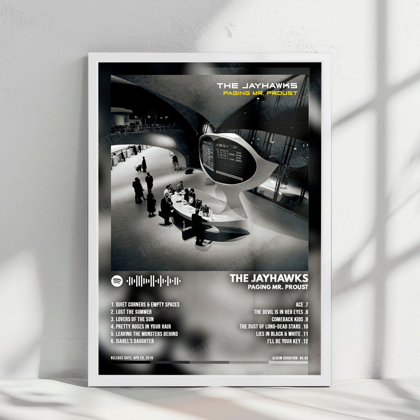 The Jayhawks "Paging Mr. Proust" Album Cover Poster - with Complete Tracklist