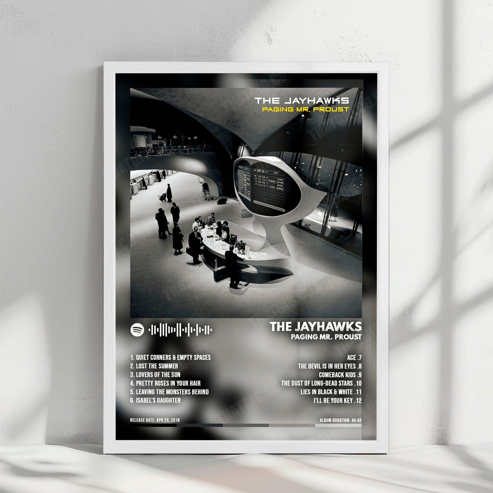 The Jayhawks "Paging Mr. Proust" Album Cover Poster - with Complete Tracklist