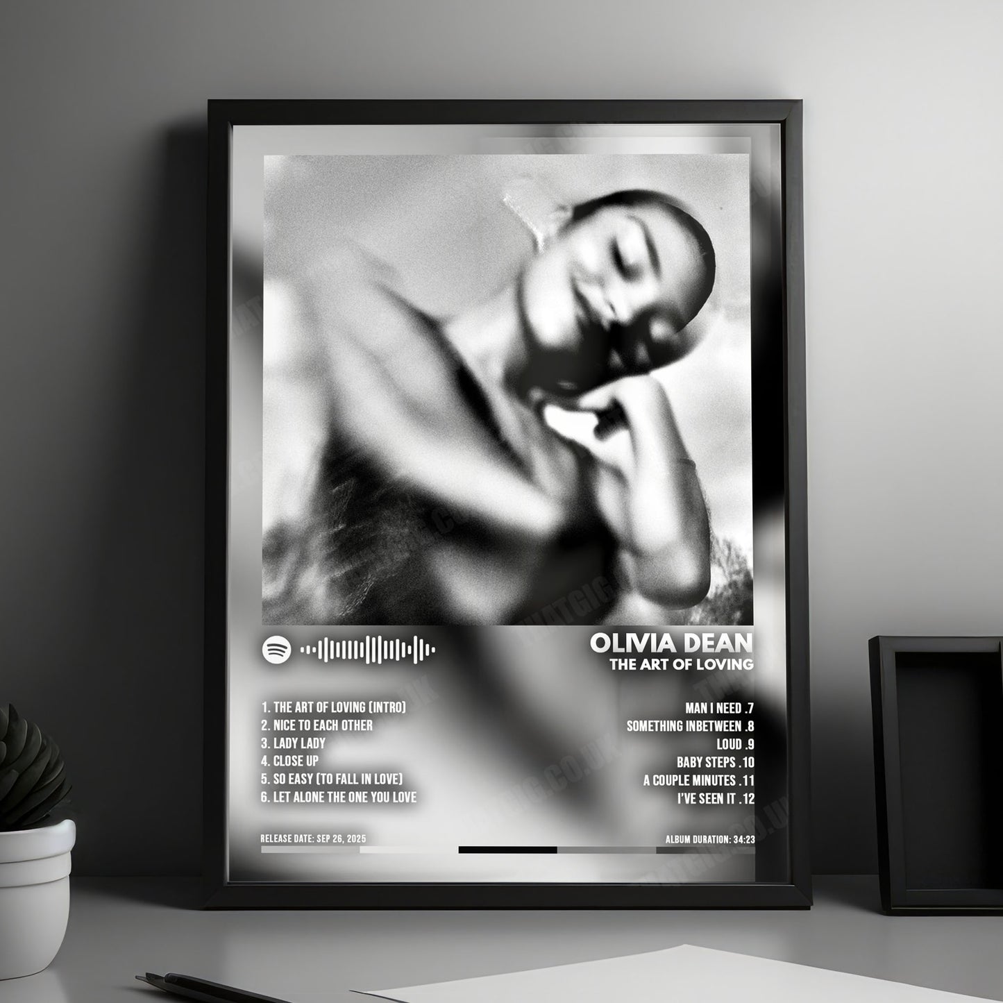 Olivia Dean "The Art of Loving" Album Cover Poster - with Complete Tracklist