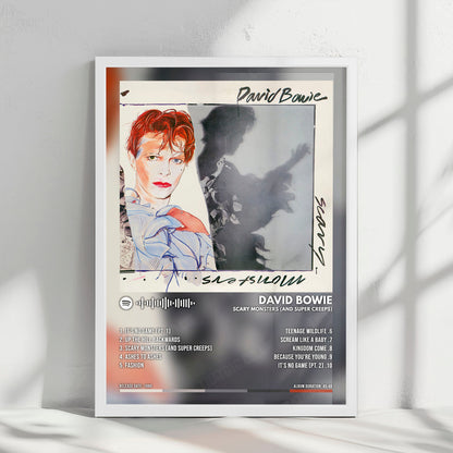 David Bowie "Scary Monsters (and Super Creeps)" Album Cover Poster - with Complete Tracklist