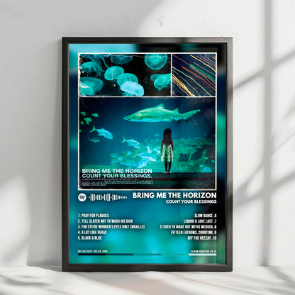 Bring Me the Horizon "Count Your Blessings" Album Cover Poster - with Complete Tracklist