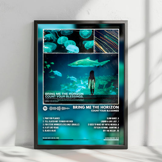 Bring Me the Horizon "Count Your Blessings" Album Cover Poster - with Complete Tracklist