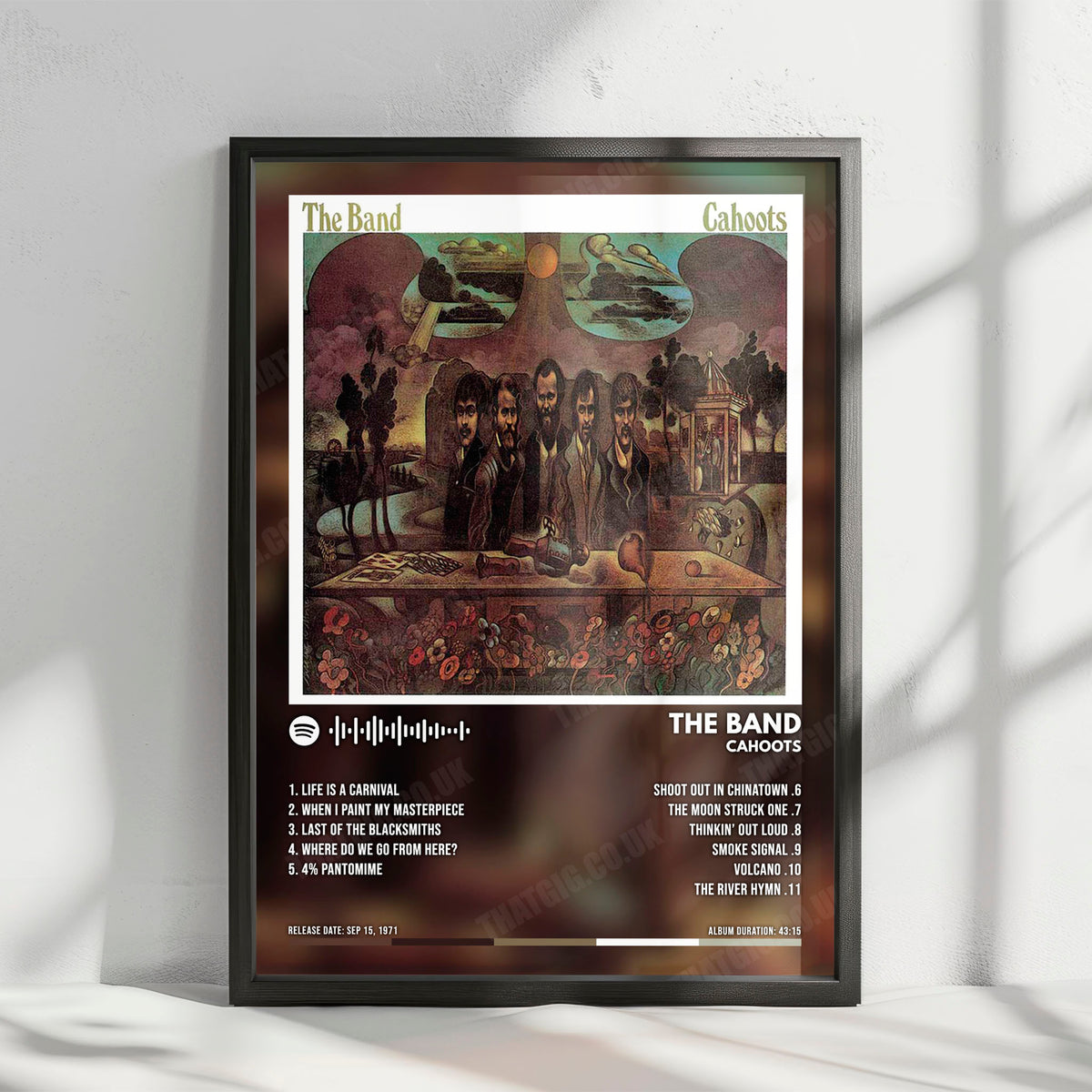 The Band "Cahoots" Album Cover Poster - with Complete Tracklist