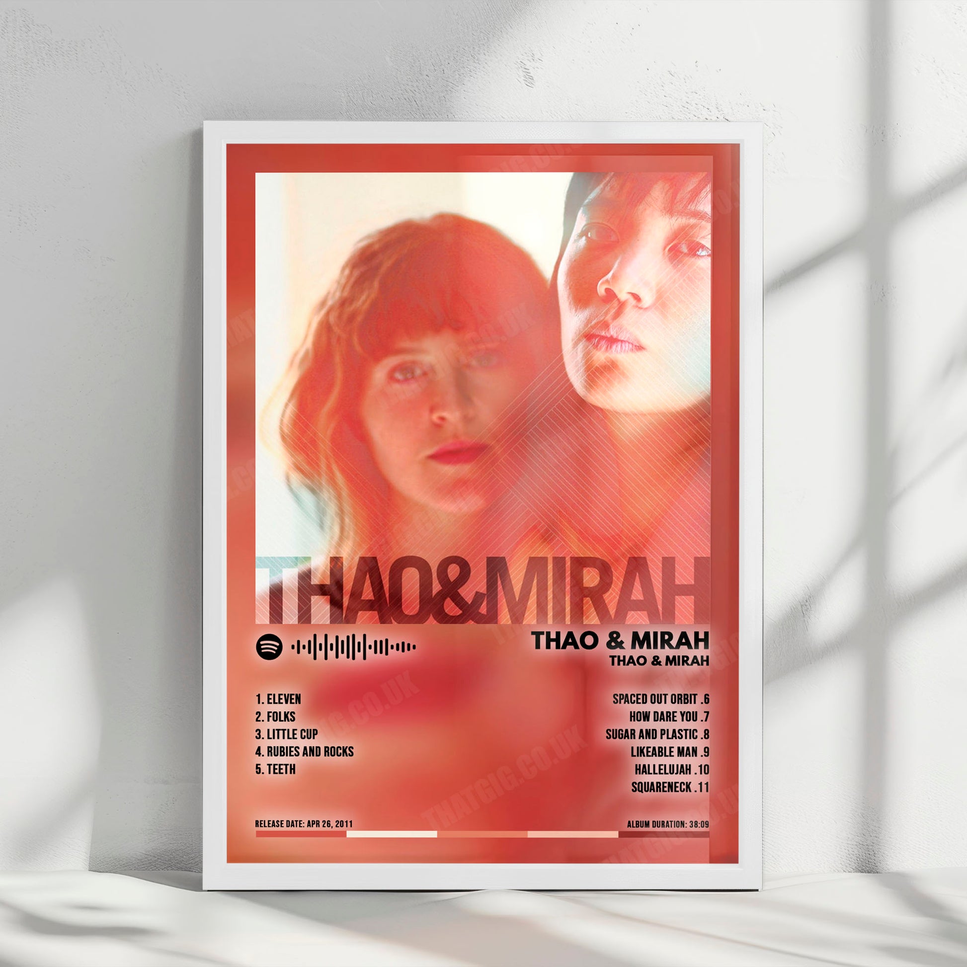 Mirah "Thao & Mirah" Album Cover Poster - with Complete Tracklist