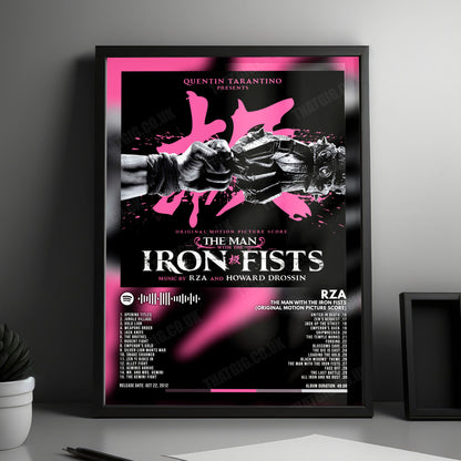 RZA "The Man With the Iron Fists (Original Motion Picture Score)" Album Cover Poster - with Complete Tracklist