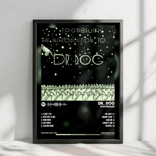 Dr. Dog "Toothbrush" Album Cover Poster - with Complete Tracklist