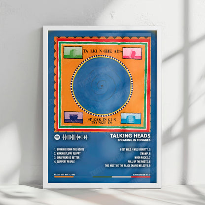 Talking Heads "Speaking in Tongues" Album Cover Poster - with Complete Tracklist