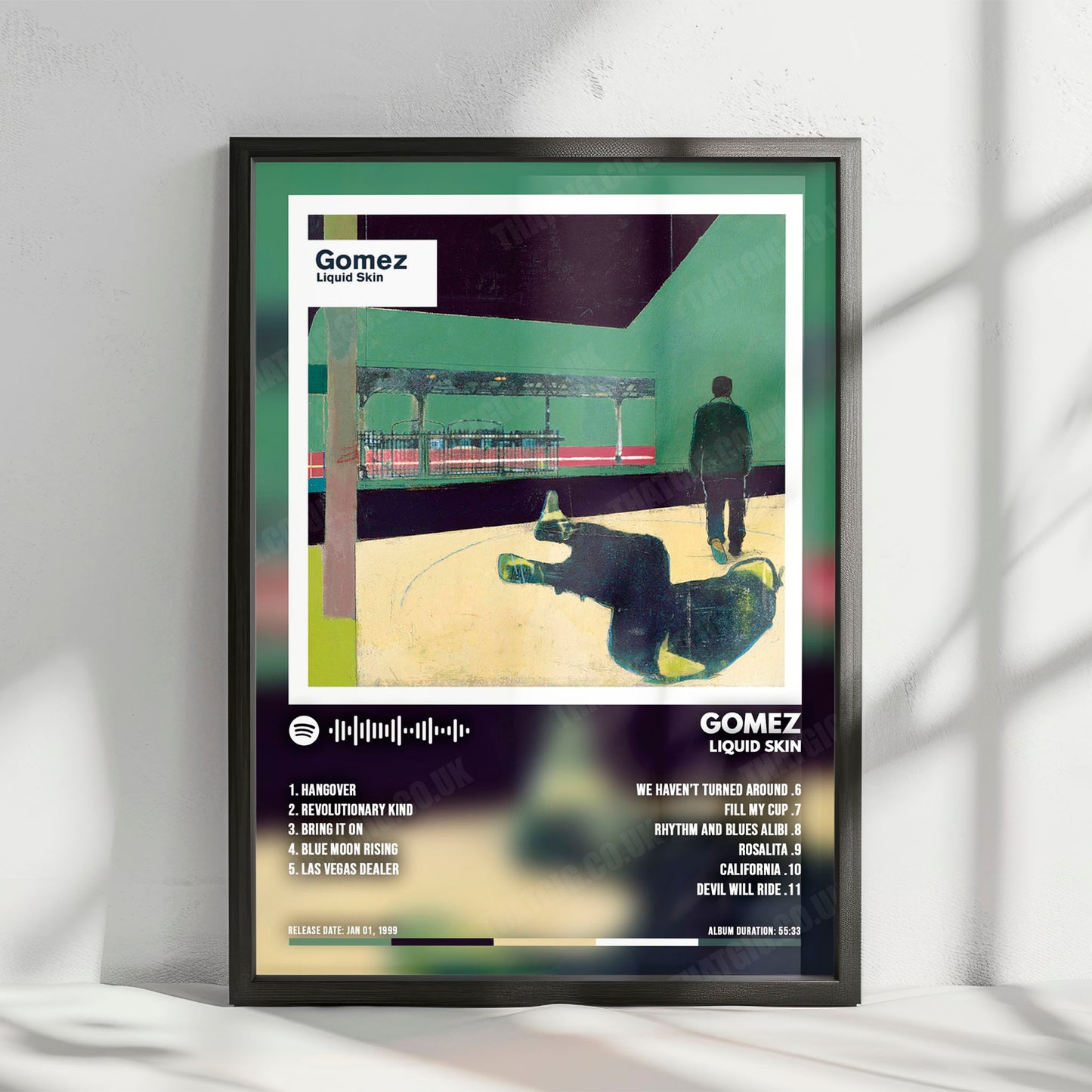 Gomez "Liquid Skin" Album Cover Poster - with Complete Tracklist