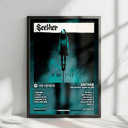 Seether "The Surface Seems So Far" Album Cover Poster - with Complete Tracklist