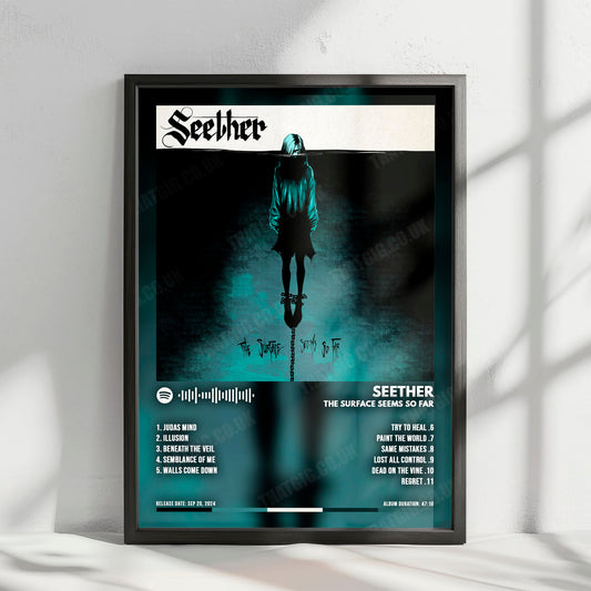 Seether "The Surface Seems So Far" Album Cover Poster - with Complete Tracklist