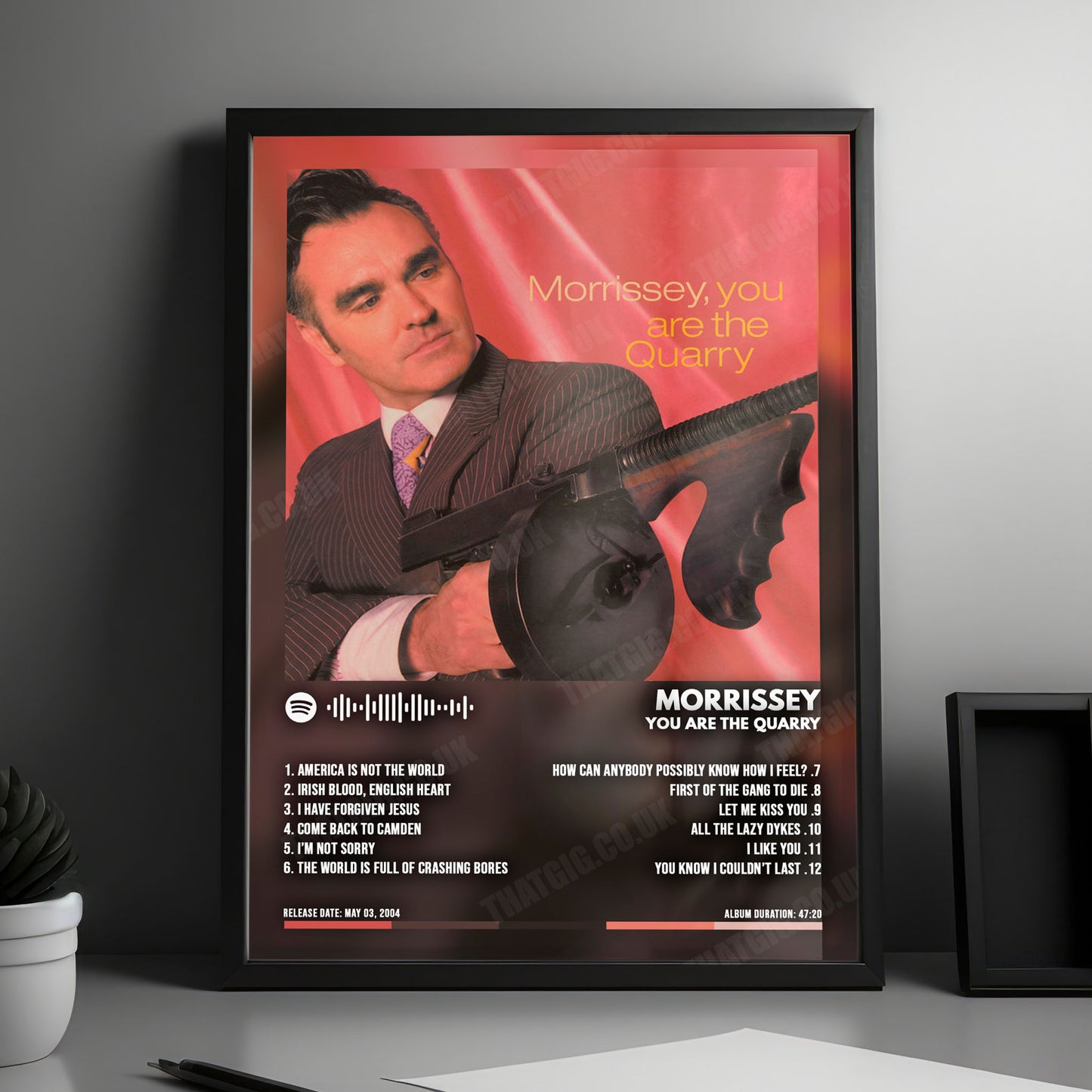 Morrissey "You Are the Quarry" Album Cover Poster - with Complete Tracklist