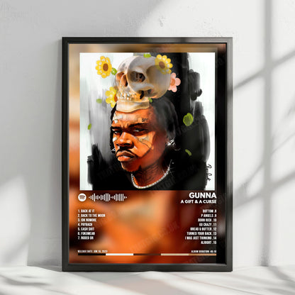 Gunna "a Gift & a Curse" Album Cover Poster - with Complete Tracklist
