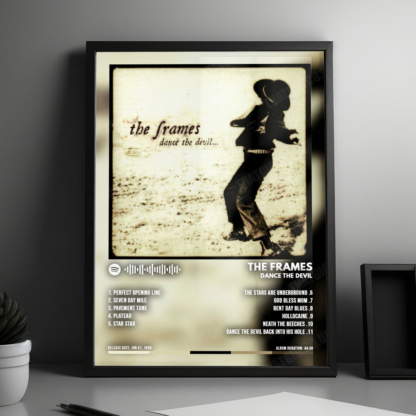 The Frames "Dance The Devil" Album Cover Poster - with Complete Tracklist
