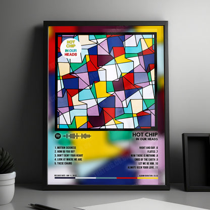 Hot Chip "In Our Heads" Album Cover Poster - with Complete Tracklist
