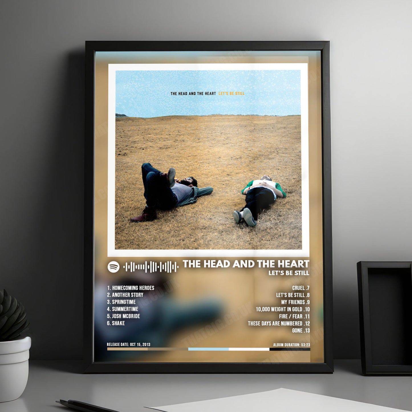 The Head and the Heart "Let's Be Still" Album Cover Poster - with Complete Tracklist
