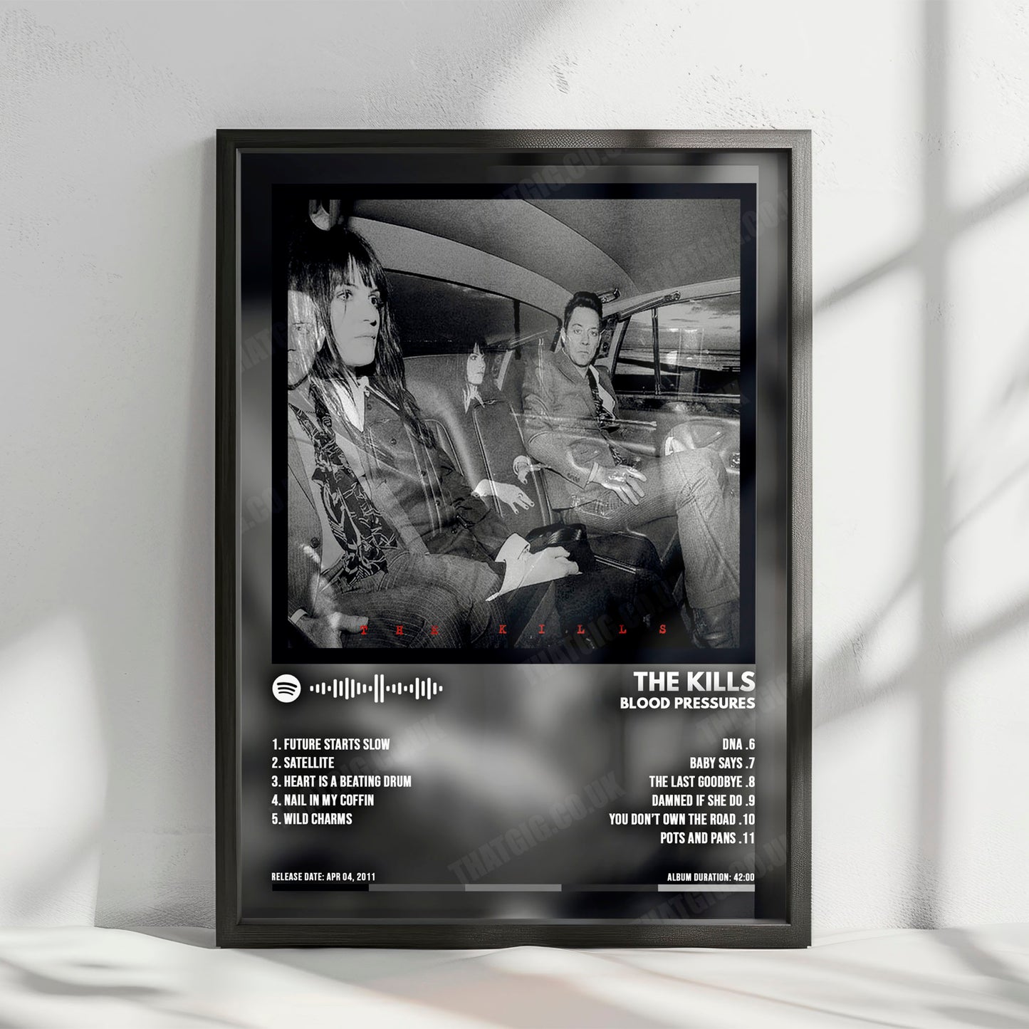 The Kills "Blood Pressures" Album Cover Poster - with Complete Tracklist