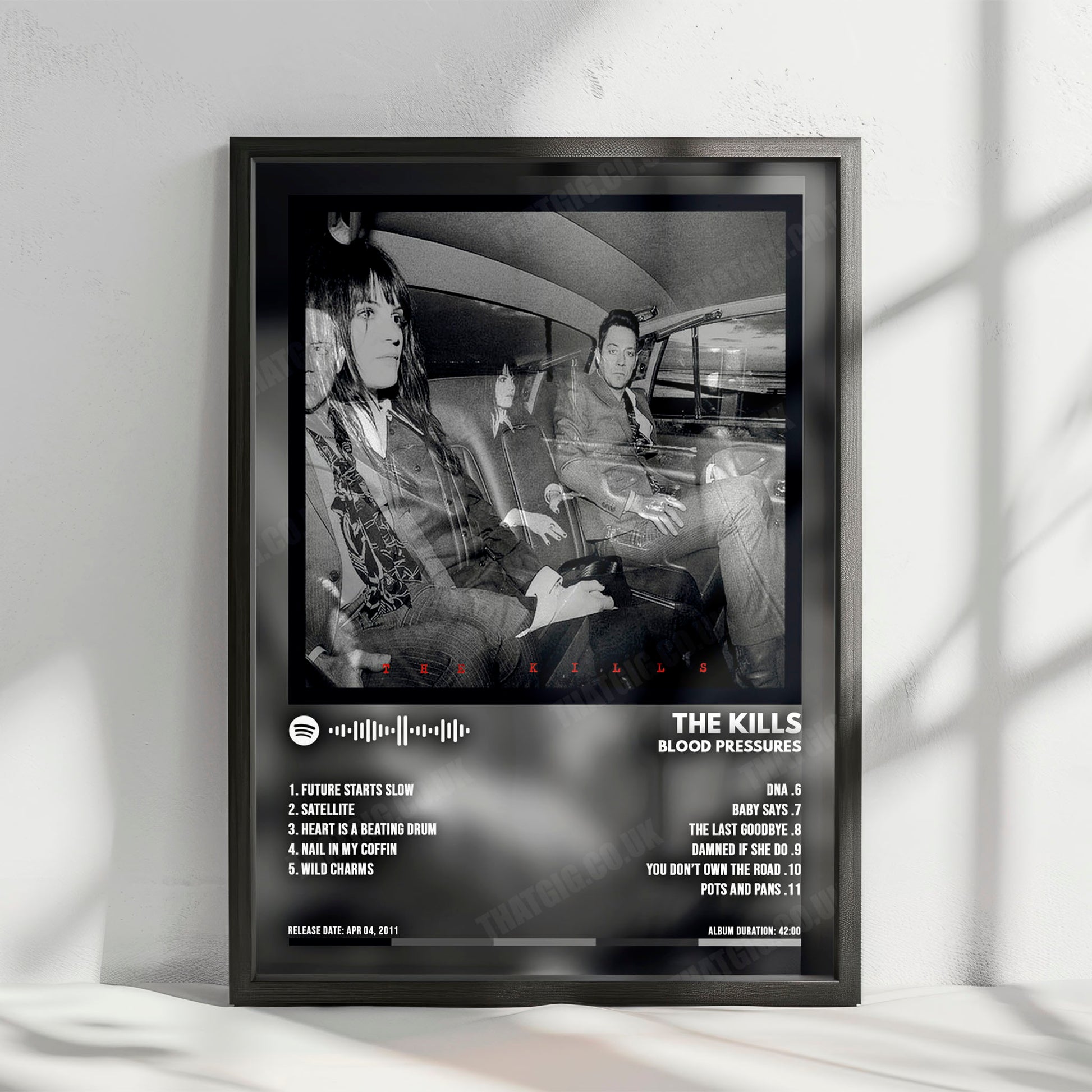 The Kills "Blood Pressures" Album Cover Poster - with Complete Tracklist