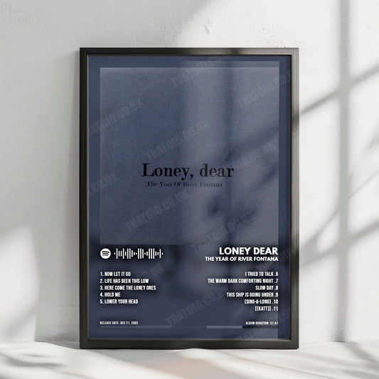 Loney Dear "The Year of River Fontana" Album Cover Poster - with Complete Tracklist