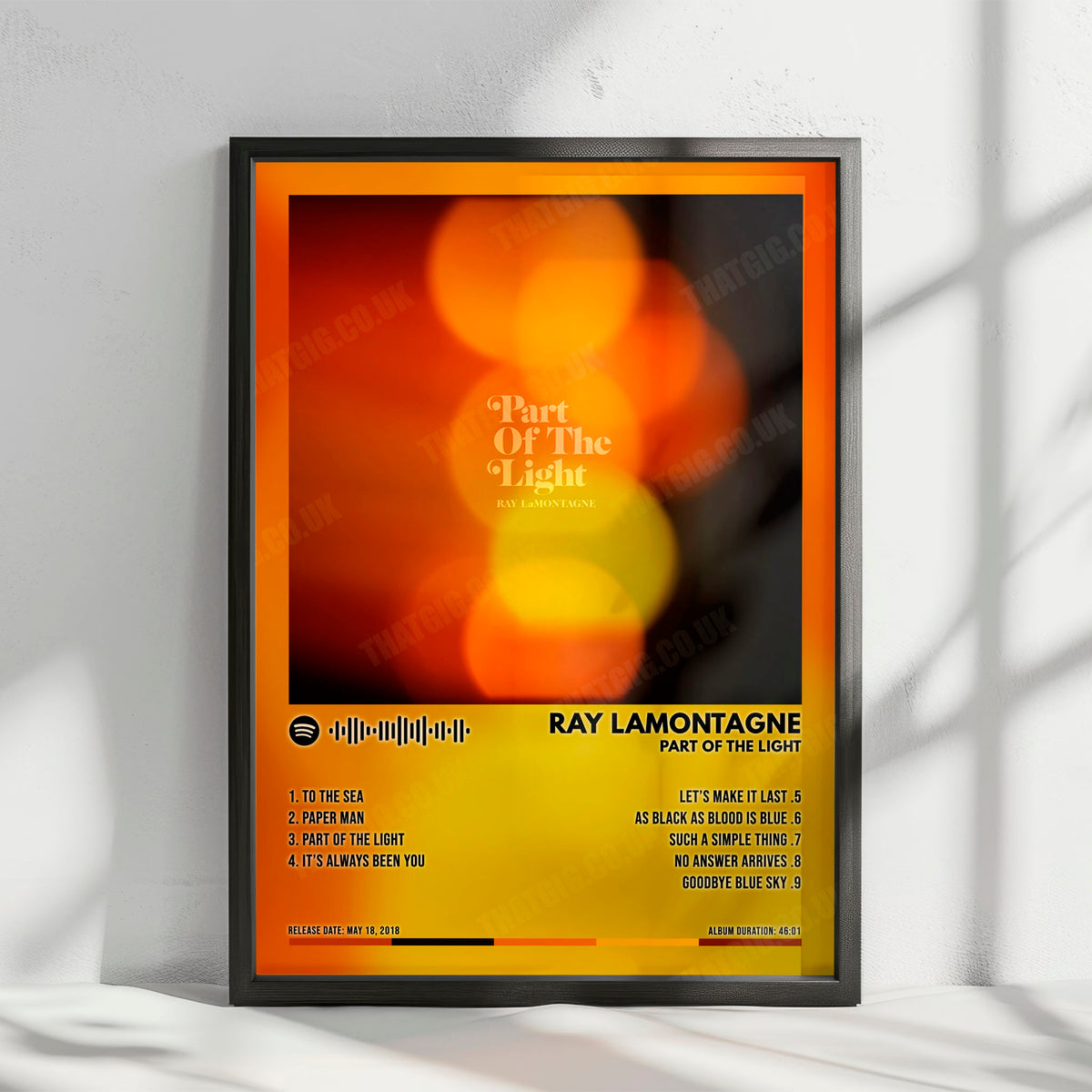 Ray LaMontagne "Part Of The Light" Album Cover Poster - with Complete Tracklist
