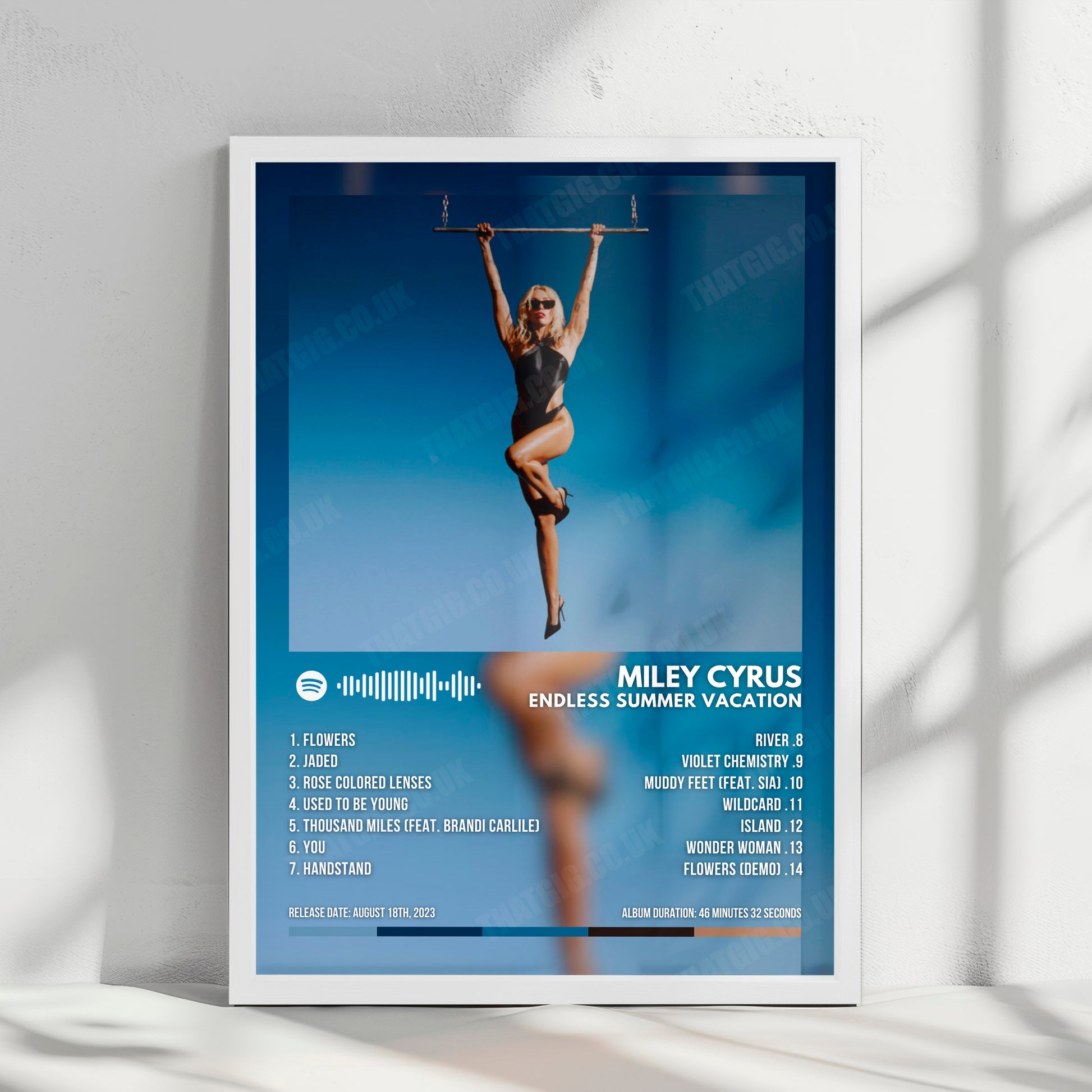 Miley Cyrus "Endless Summer Vacation" Album Cover Poster - with Complete Tracklist