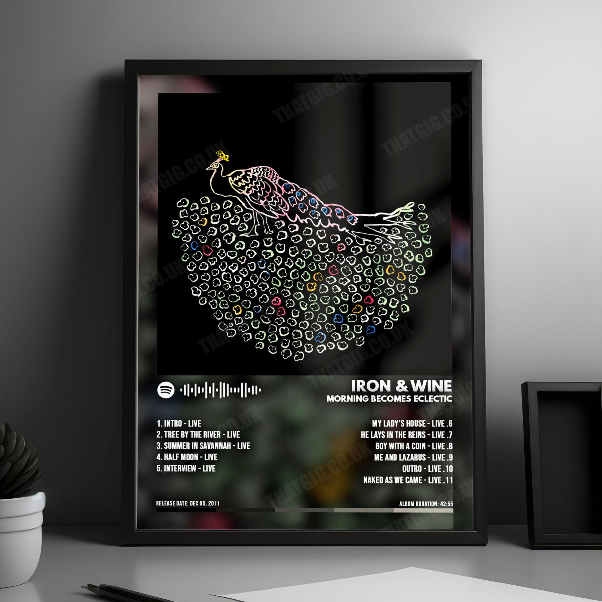 Iron & Wine "Morning Becomes Eclectic" Album Cover Poster - with Complete Tracklist