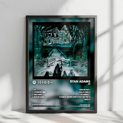 Ryan Adams "29" Album Cover Poster - with Complete Tracklist