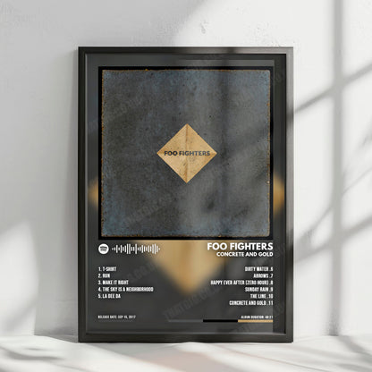 Foo Fighters "Concrete and Gold" Album Cover Poster - with Complete Tracklist