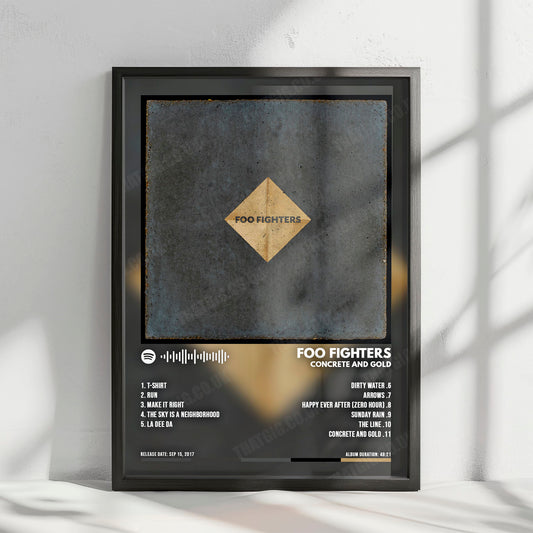 Foo Fighters "Concrete and Gold" Album Cover Poster - with Complete Tracklist