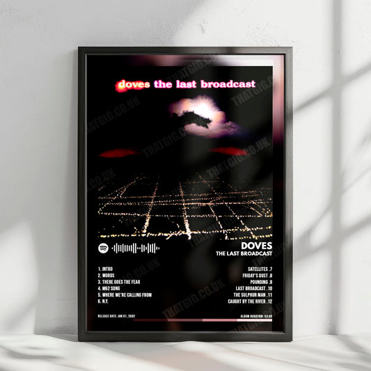 Doves "The Last Broadcast" Album Cover Poster - with Complete Tracklist