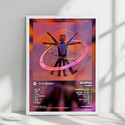 Gunna "WUNNA" Album Cover Poster - with Complete Tracklist