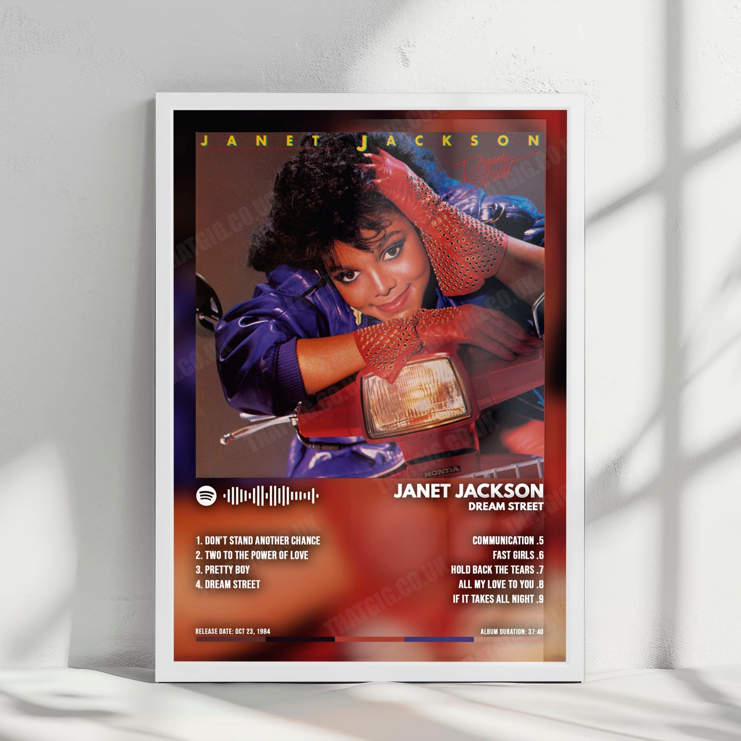 Janet Jackson "Dream Street" Album Cover Poster - with Complete Tracklist