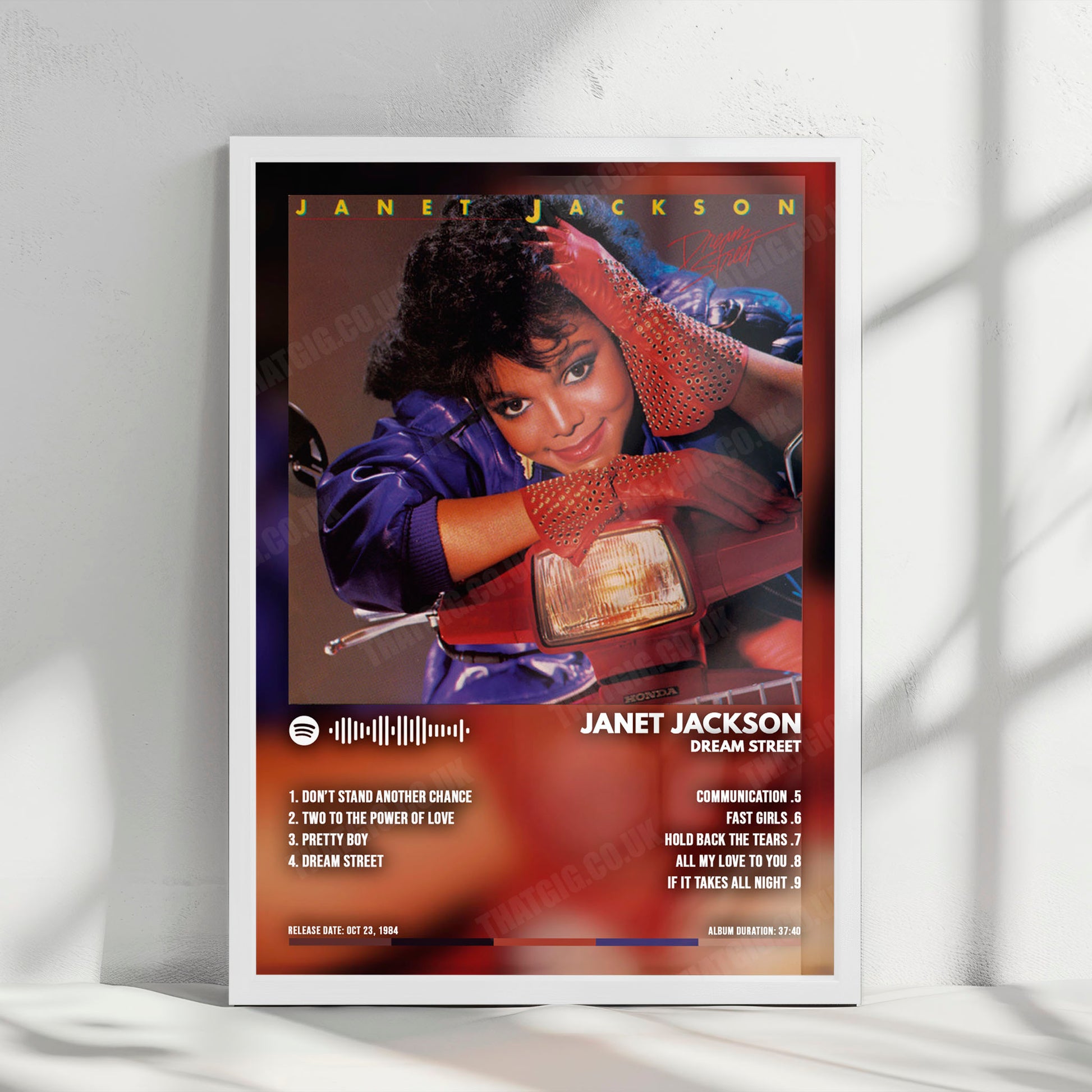 Janet Jackson "Dream Street" Album Cover Poster - with Complete Tracklist