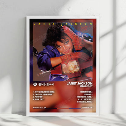 Janet Jackson "Dream Street" Album Cover Poster - with Complete Tracklist